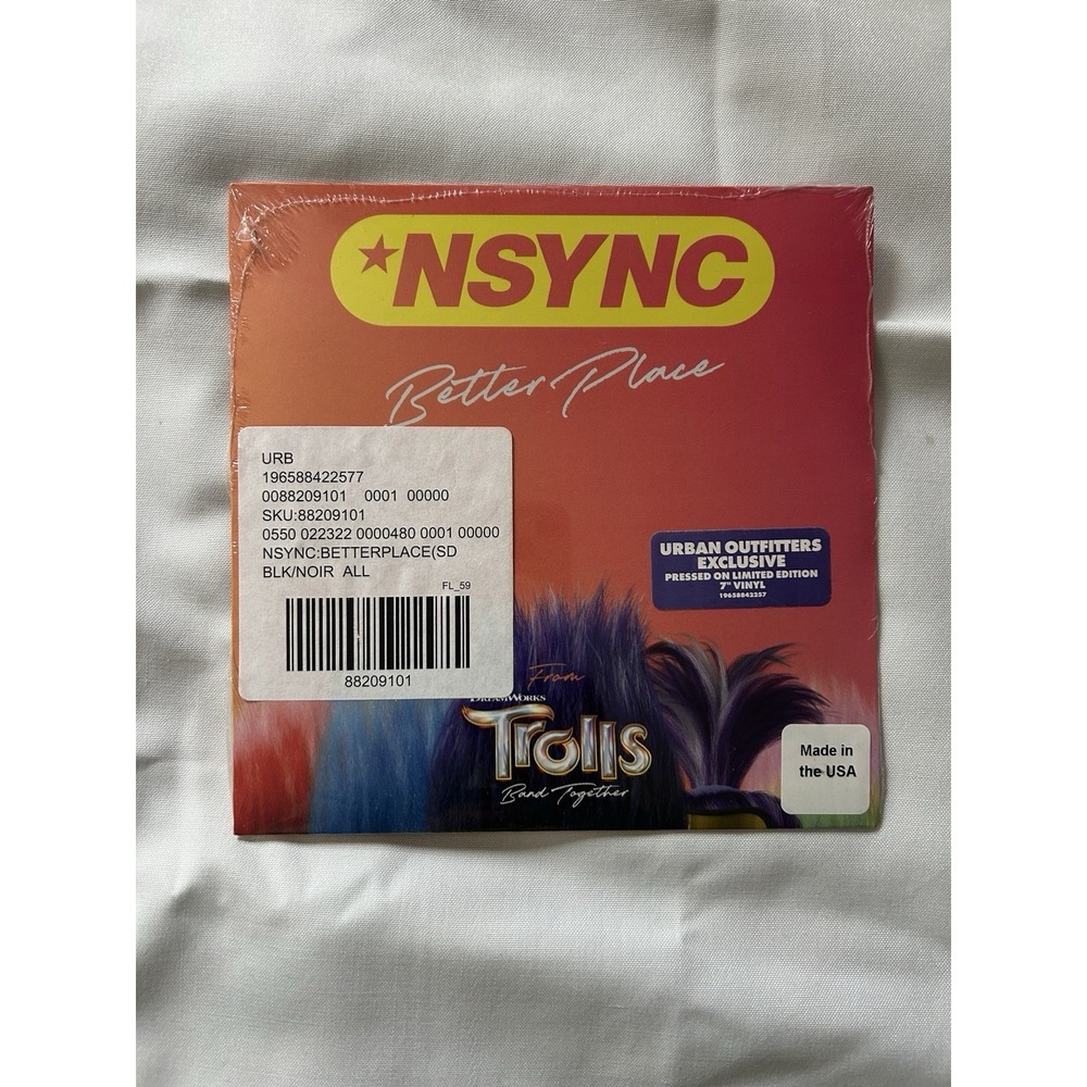 New *NSYNC NSYNC Better Place Trolls 7" Vinyl Limited Edition Band Together